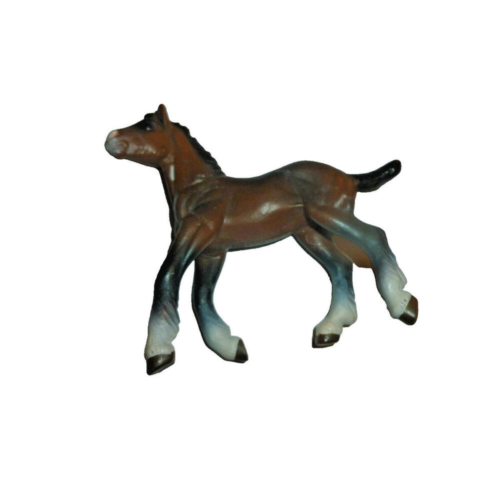 Vintage Breyer Stablemates G1 Clydesdale Foal Bay Draft Horse Figure 5028
